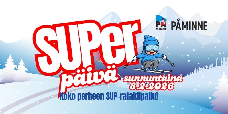 SUPer P&auml;iv&auml; -koko perheen ratakilpailu P&aring;minne hiihtokeskuksessa 8.2.2026
